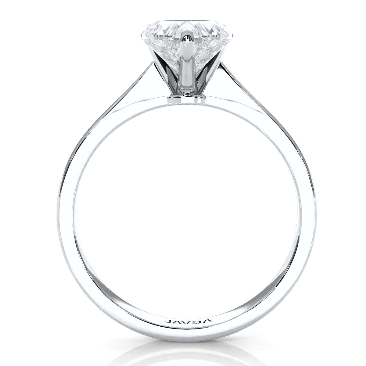 3g Lab Grown Diamond Tapper Solitaire IGI Certified Engagement Ring Setting 2mm 1.00 Ctw.